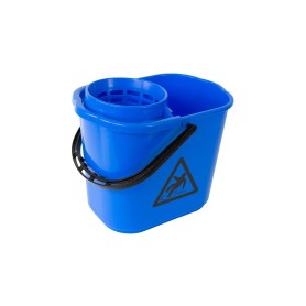 Spaanse mopemmer met korf Blauw 12 liter