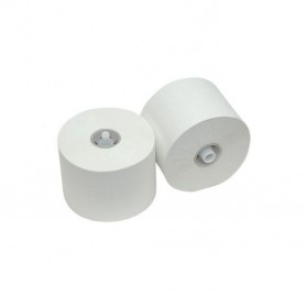 Toiletpapier met Dop 1 laags wit 24 rollen á 150 meter