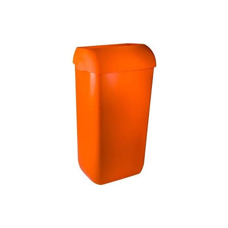 6 X Marplast Afvalbak Oranje compleet met muurbeugel